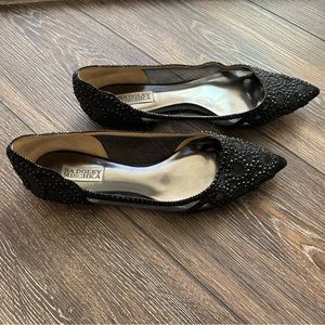 Badgley Mischka rhinestone flats